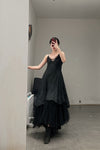 Marc Le Bihan Knitted Frill Tulle Dress Collection Two-layer Tulle French Handmade MLB-2104-HEI Black 2104